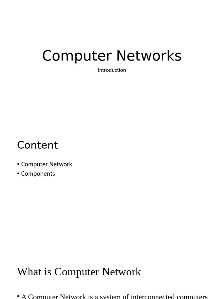 Overview of Computer Networks and Devices | PDF | Computer Network ...