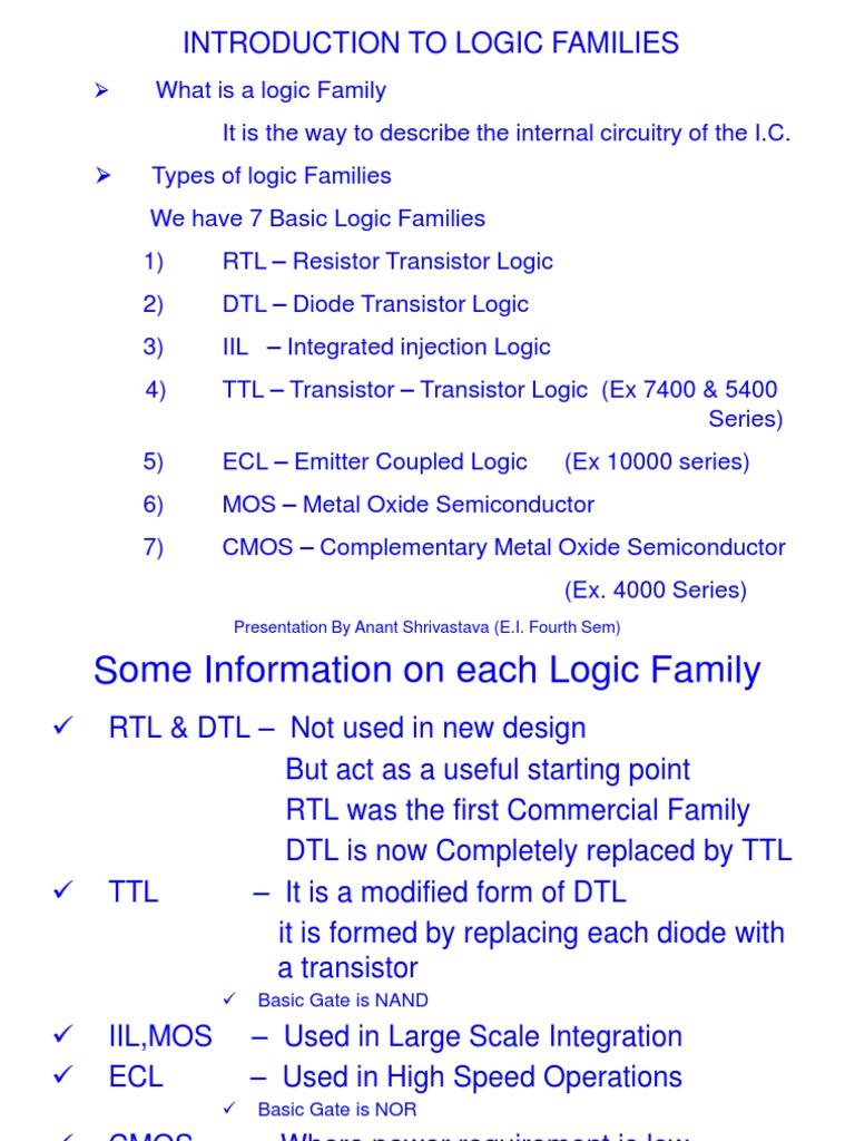 Logic Families | PDF