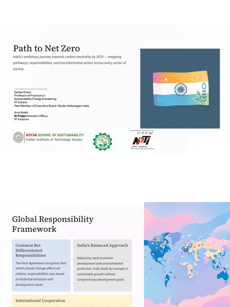 India's Path to Net Zero by 2070 | PDF | Sustainability | Climate ...
