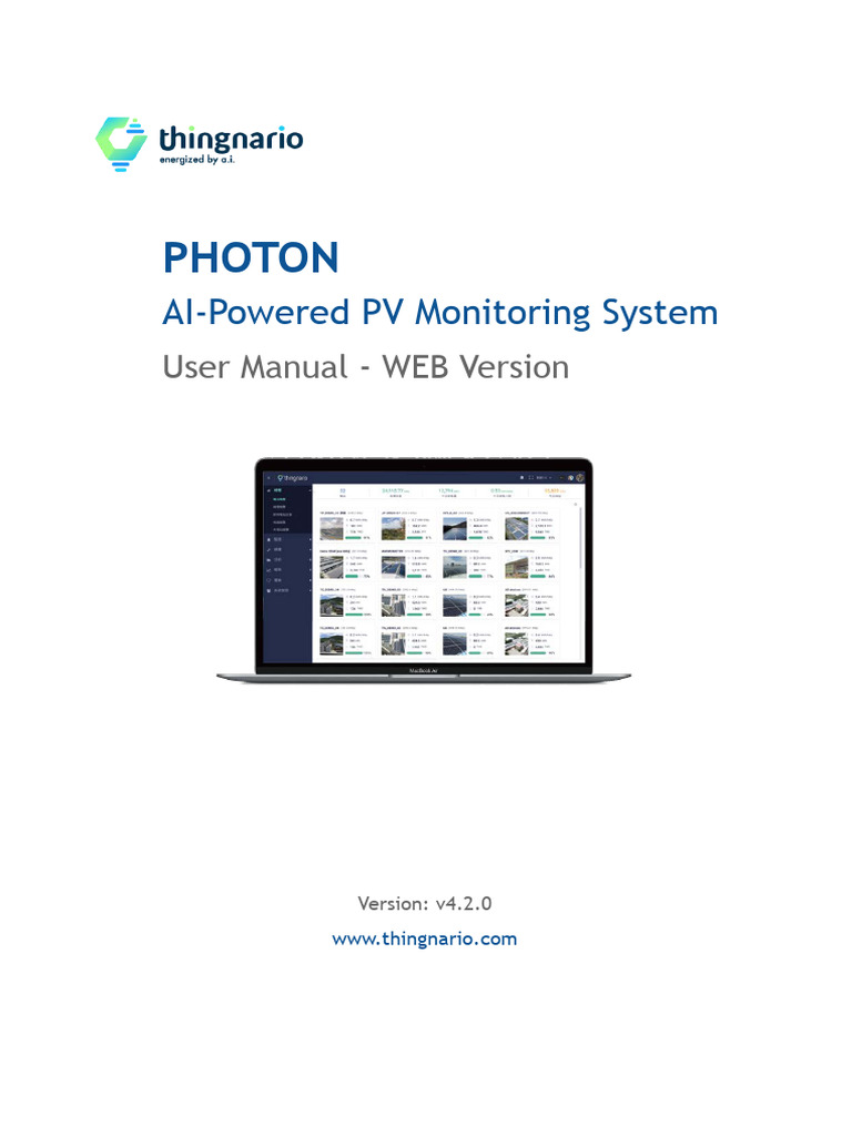 PHOTON PV Monitoring User Manual | PDF | Power Inverter | Computing