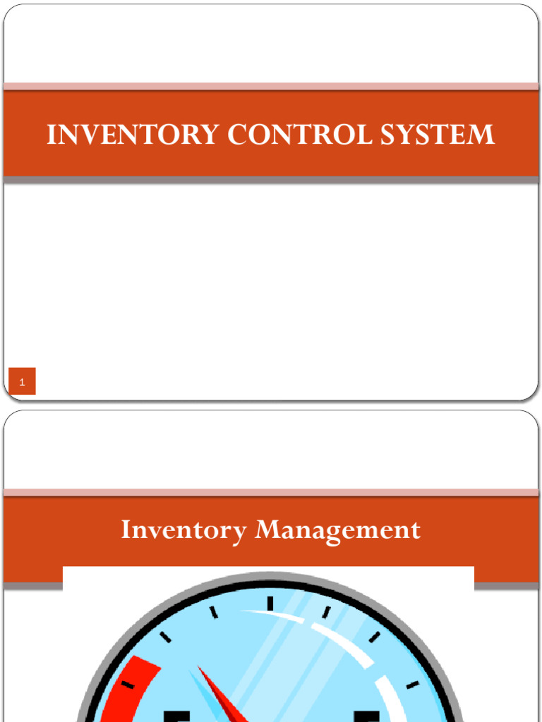 Inventory Control System Overview | PDF | Inventory | Stocks