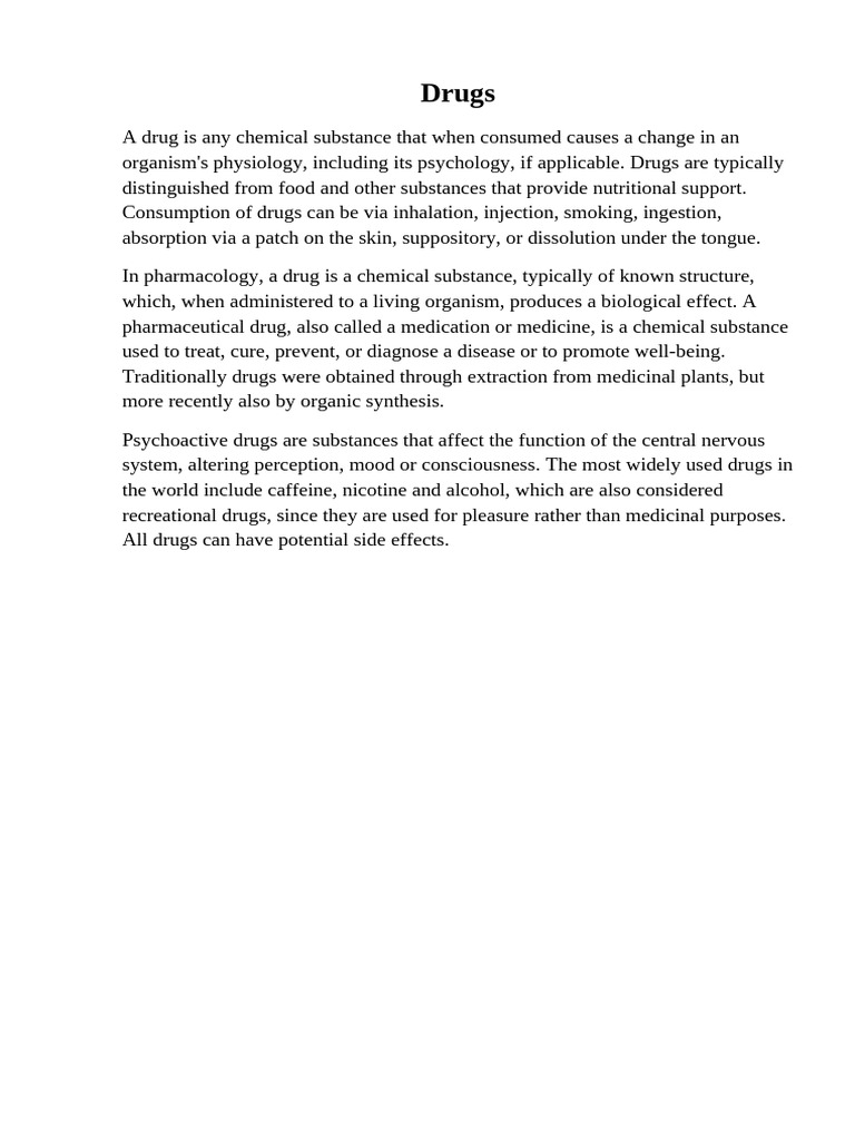 Drugs | PDF