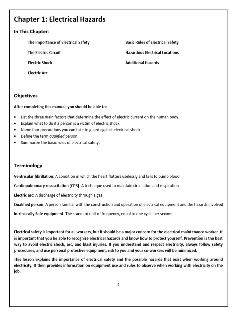 Electrical Safety: Hazards & Precautions | PDF | Electric Current ...