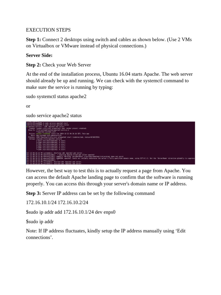Apache Web Server Connection Setup Guide | PDF | Networking | Internet ...