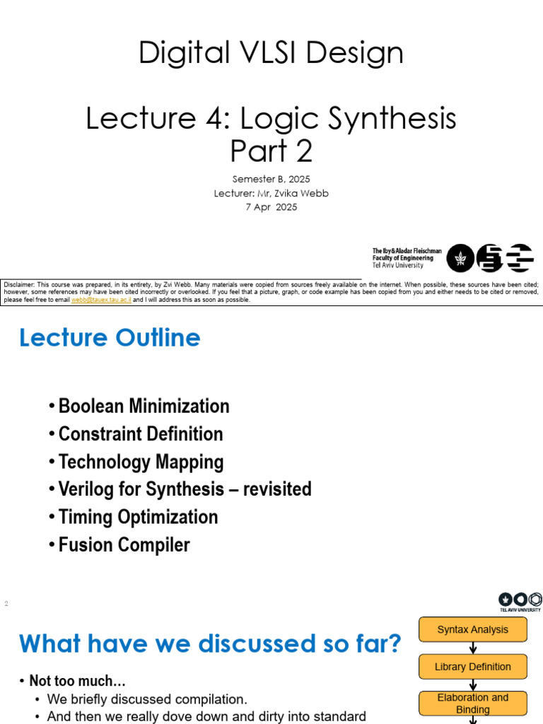 Logic Synthesis in VLSI Design | PDF | Computer Engineering | Computer ...