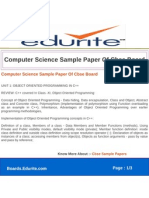 Computer Science Sample Paper of Cbse Board
