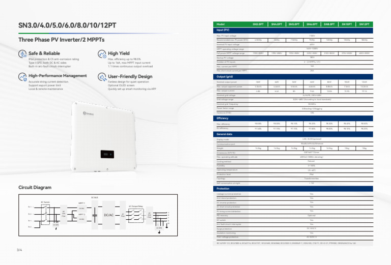 Three Phase PV Inverter with 2 MPPTs | PDF | Power Inverter ...