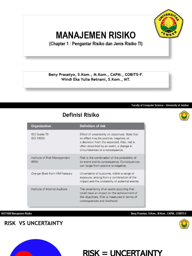 Jenis dan Manajemen Risiko TI | PDF