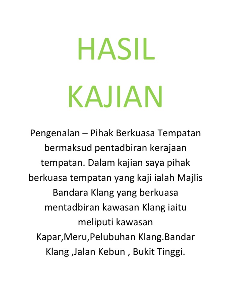 Hasil Kajian Pdf