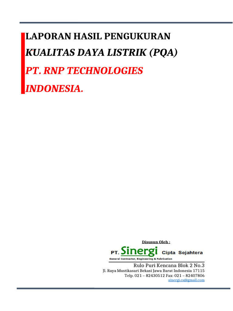 Pengukuran Kualitas Daya PT RNP | PDF