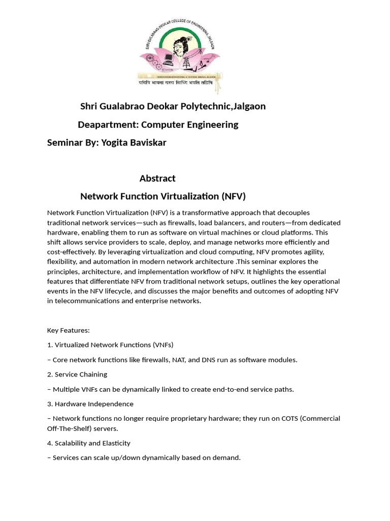 Network Function Virtalization | PDF | Computer Network | Computing