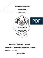 Jeevana School Biology Project 2012-2013