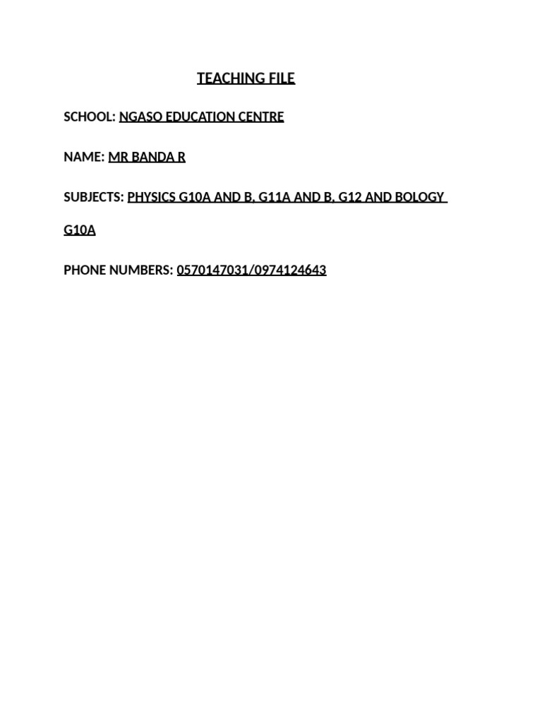 Teaching File (2025) | PDF