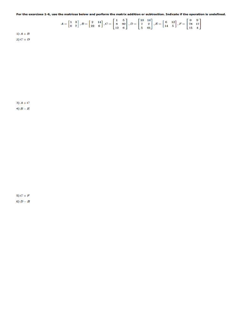 PART 3 - Basic Matrix Operations | PDF