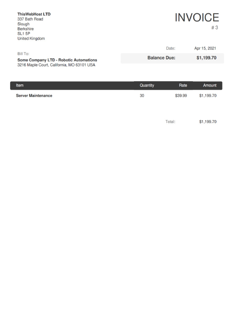 Invoice # 3 B (I) | PDF
