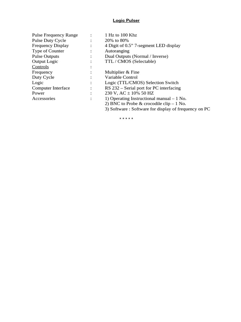 Logic Pulser | PDF