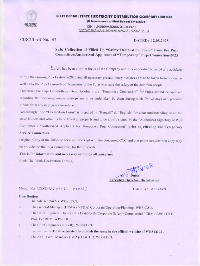 Electricity Safty Form | PDF