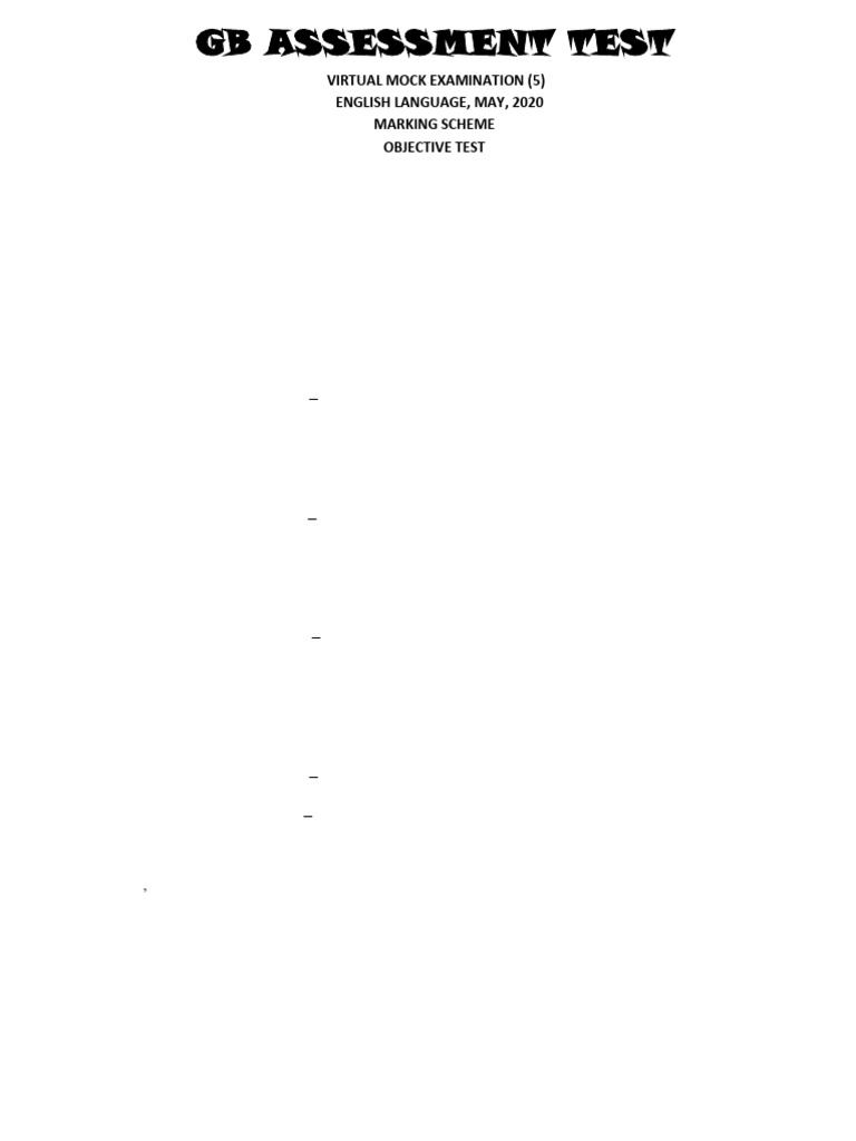 2020 English Language Mock Exam Guide | PDF | Linguistics | Human ...