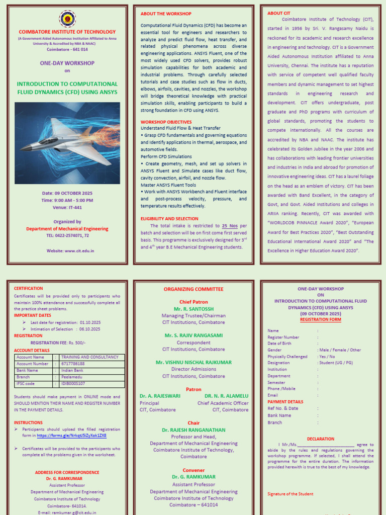 CFD Workshop with ANSYS at CIT | PDF | Computational Fluid Dynamics ...