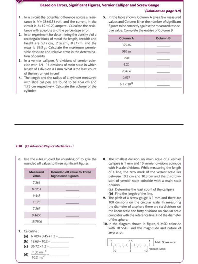 Unit and Errors | PDF