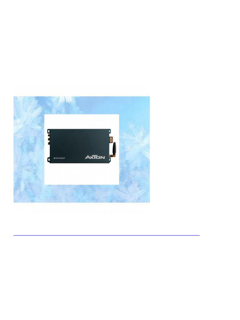 AXTON A594DSP 4-kanaals Versterker Met 6 DSP-kanalen - Optische Ingang - Bluetooth Streaming - App-bediening - 4x50W RMS