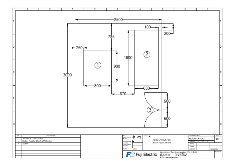 20kVA UPS Room Layout Design | PDF