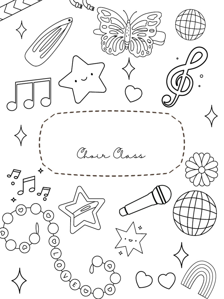 Doodle Coloring Binder Sheets For Chorus | PDF