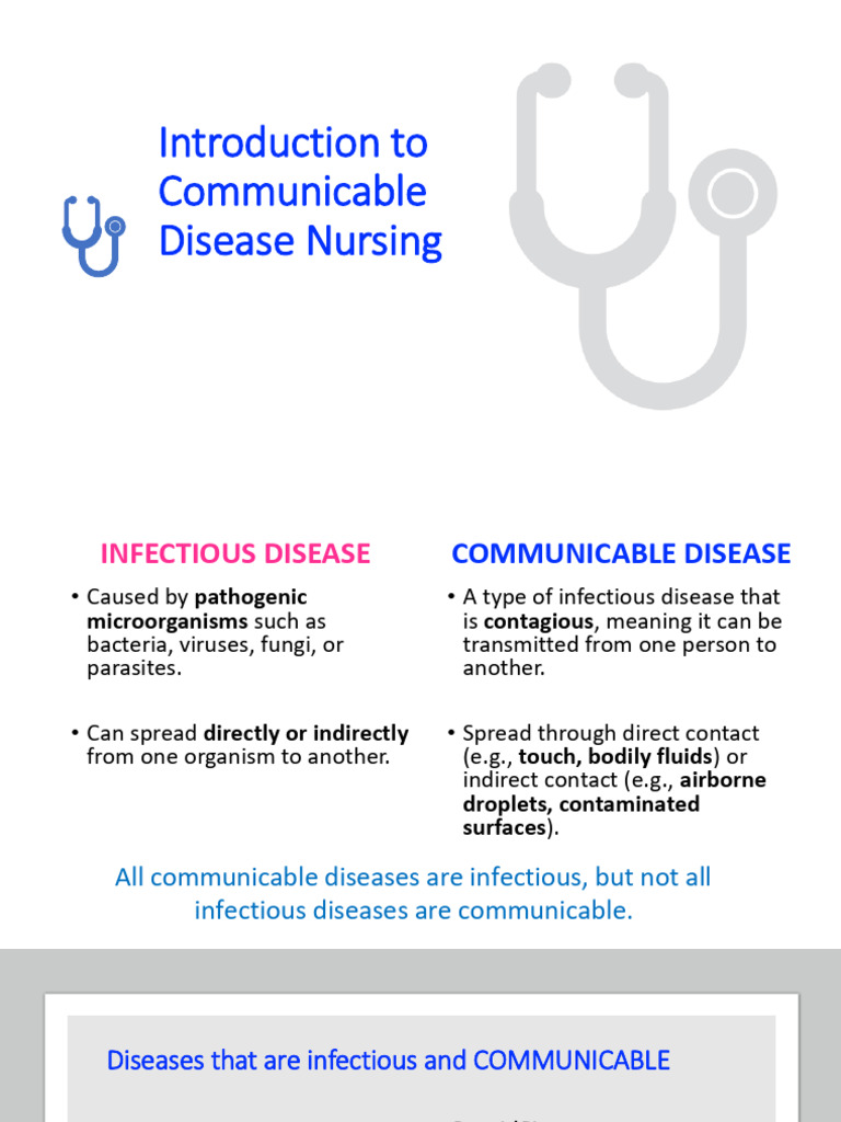 Communicable Disease Nursing Overview | PDF | Infection | Pathogen
