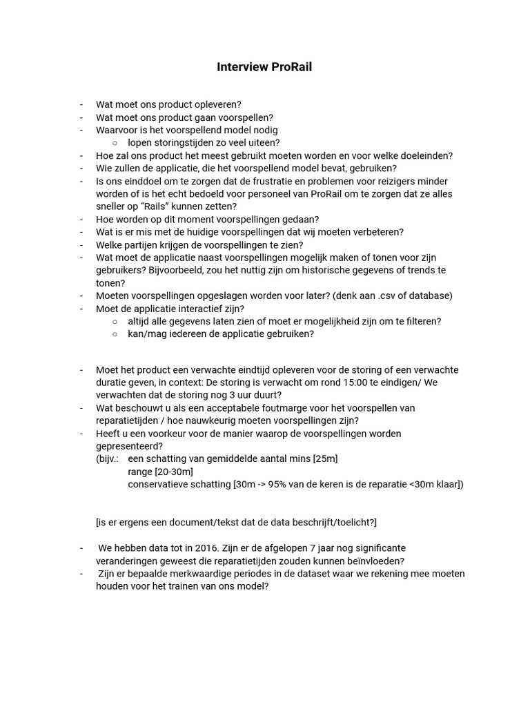 Interview Vragen | PDF