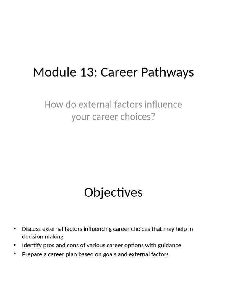 Career Pathways and Decision Making | PDF