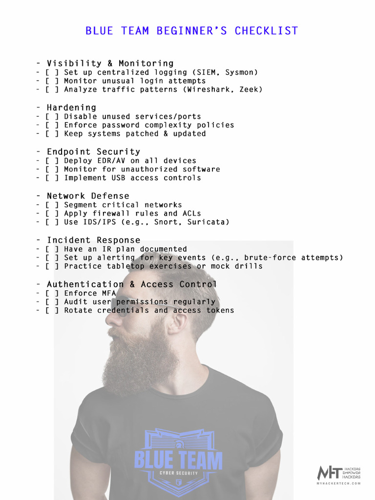 Blue Team Beginner Checklist | PDF