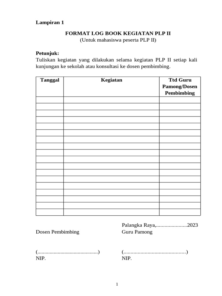 Format Penilaian PLP II Mahasiswa | PDF