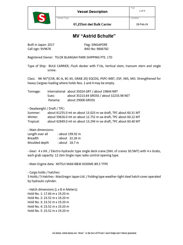 Astrid Schulte - TCD | PDF | Fuel Oil | Shipping