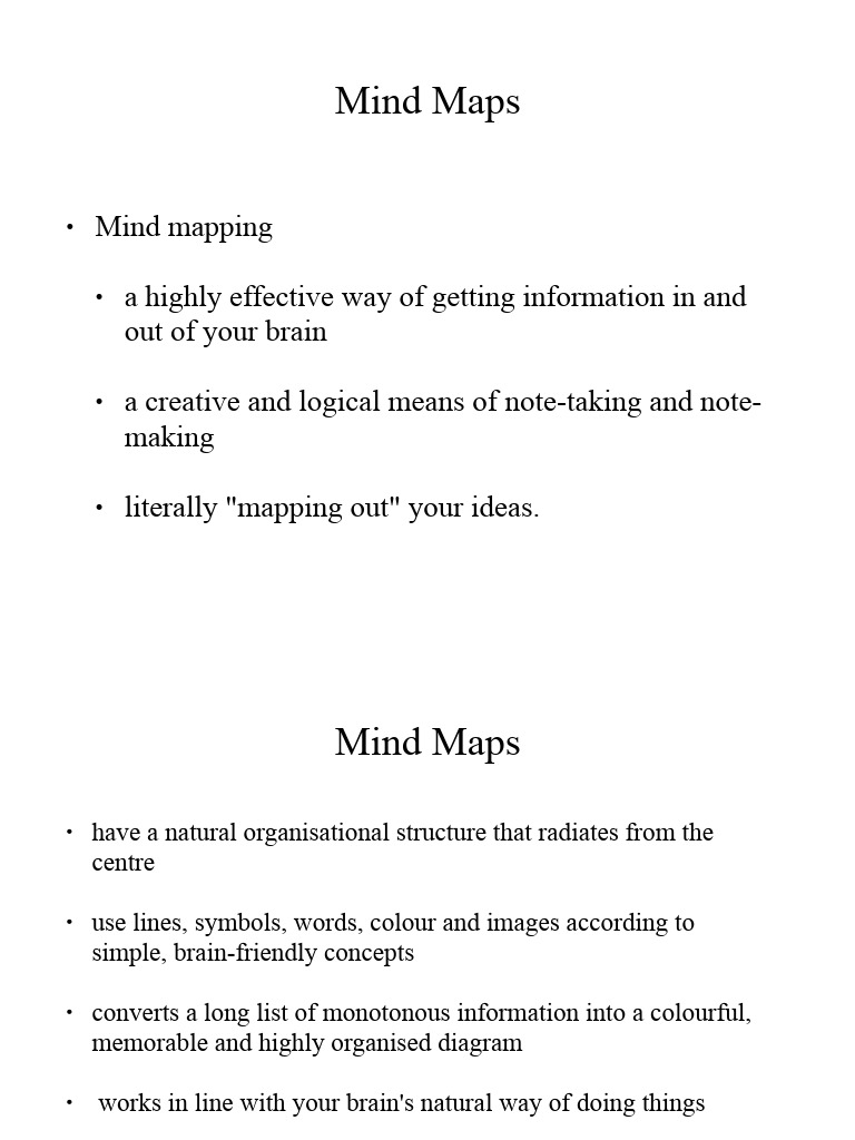 Effective Mind Mapping Techniques | PDF | Thought | Cognition