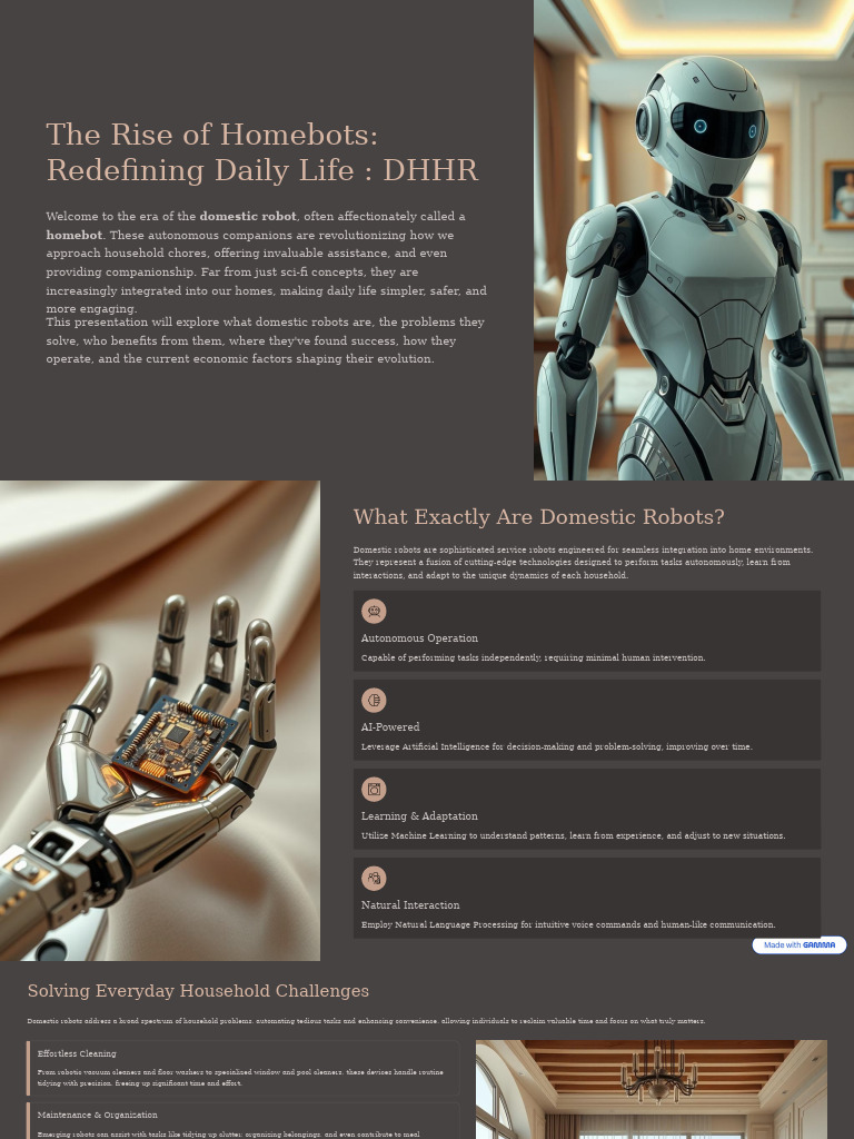 The Rise of Homebots Redefining Daily Life | PDF | Robot | Robotics