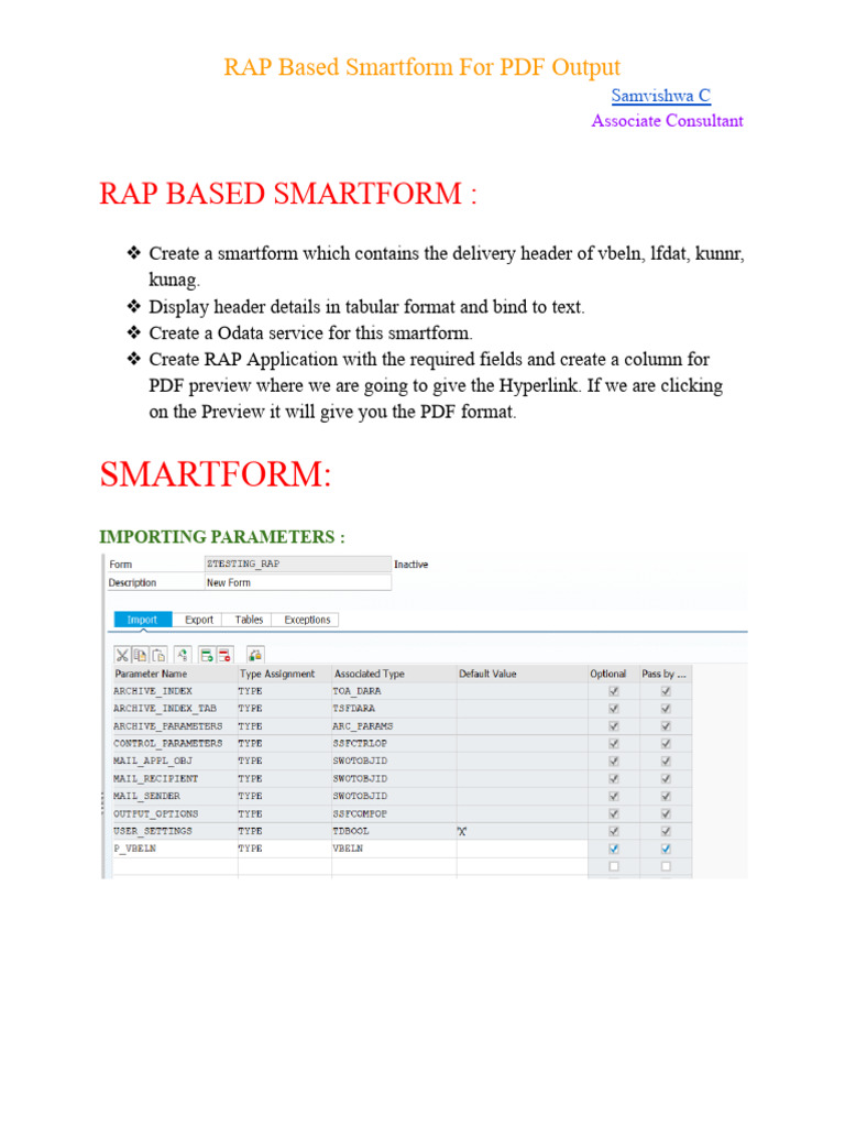 RAP Based Smartform For PDF Output | PDF | Computer Science | Software