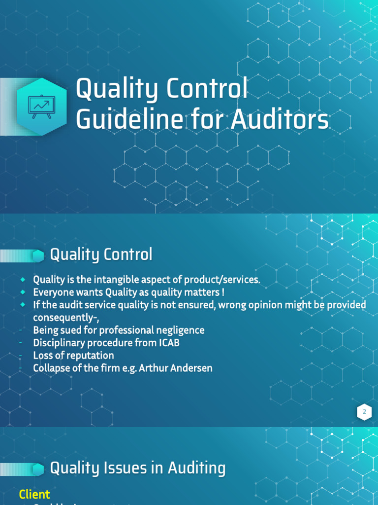 Auditing Quality Control Guidelines | PDF