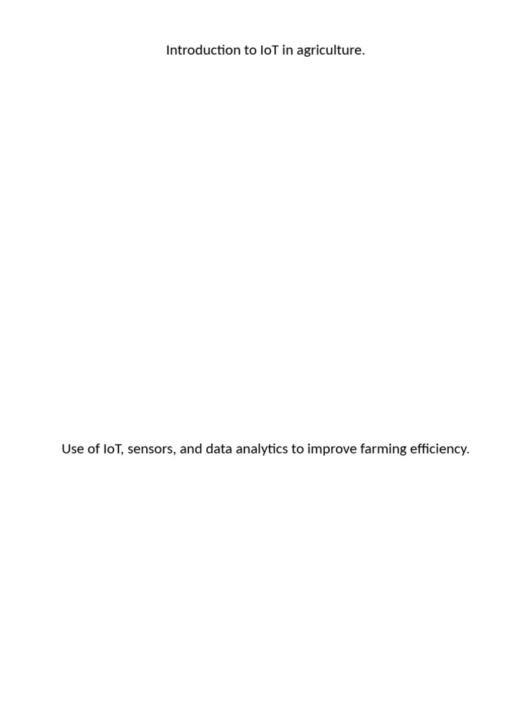 IoT Innovations in Smart Agriculture | PDF