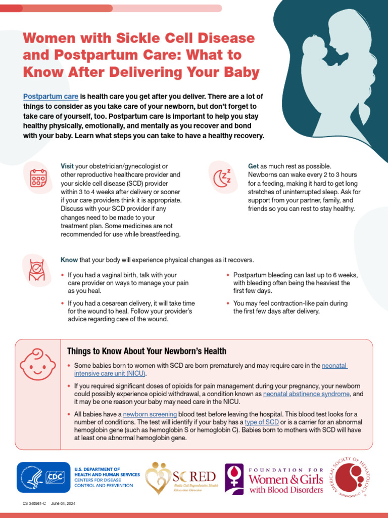 Postpartum Care for Women with SCD | PDF | Childbirth | Postpartum ...