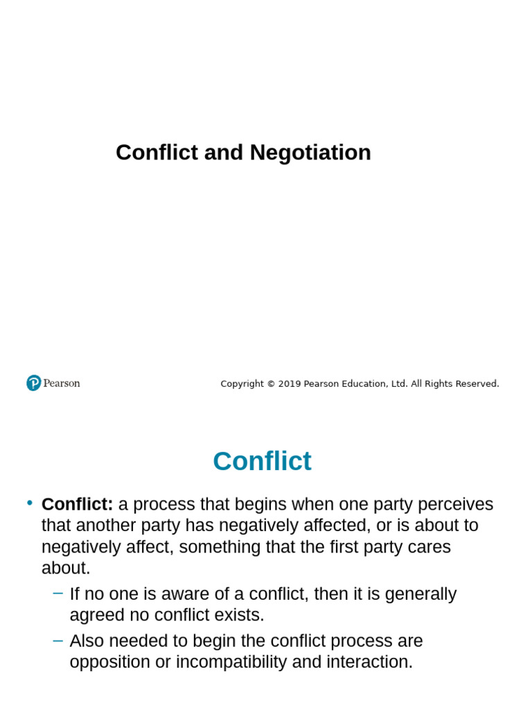Conflict and Negotiation - OB | PDF | Conflict (Process) | Emotions