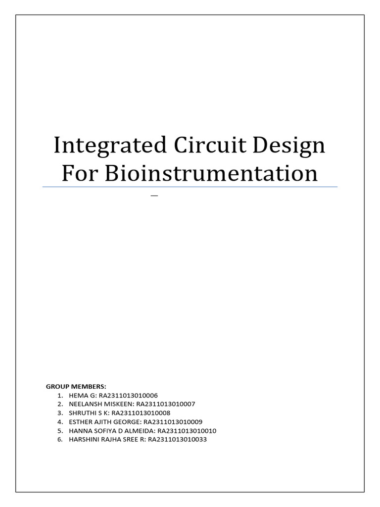 Active Filter Design for Bioinstrumentation | PDF | Low Pass Filter ...
