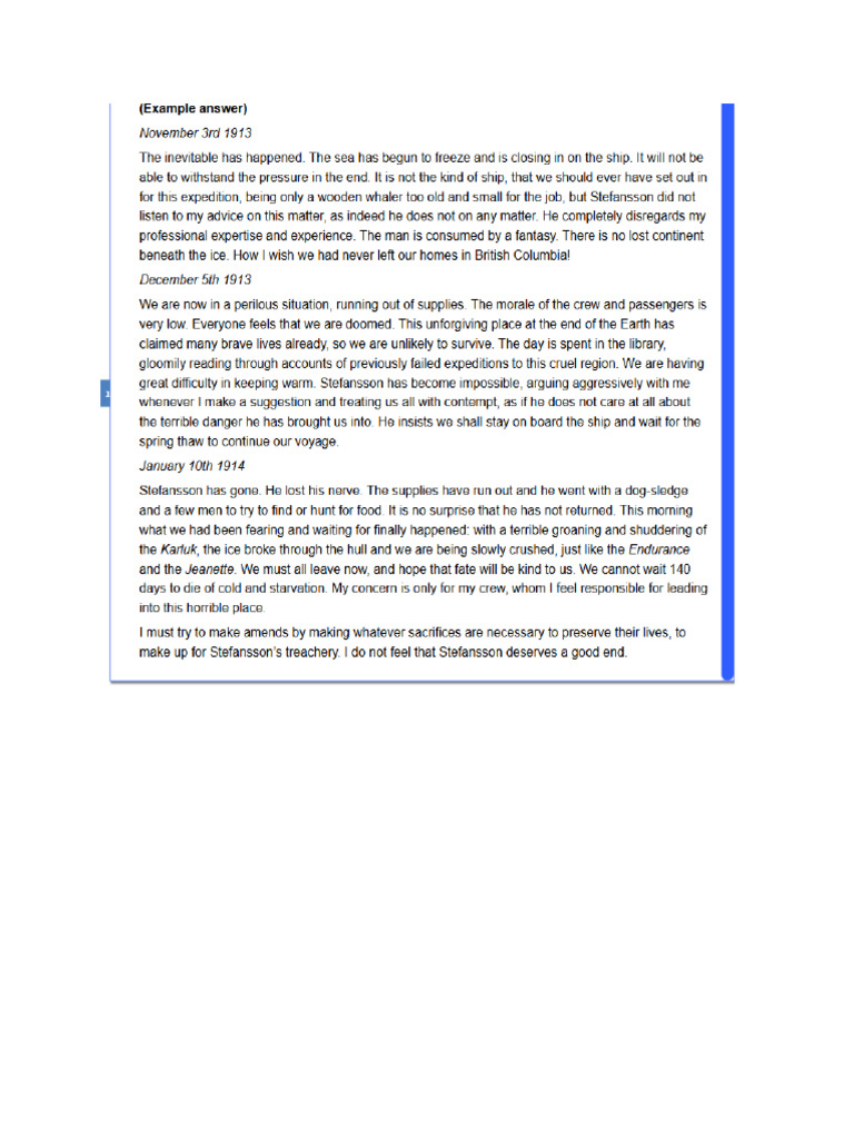 Year 9 Journal Sample Answer | PDF