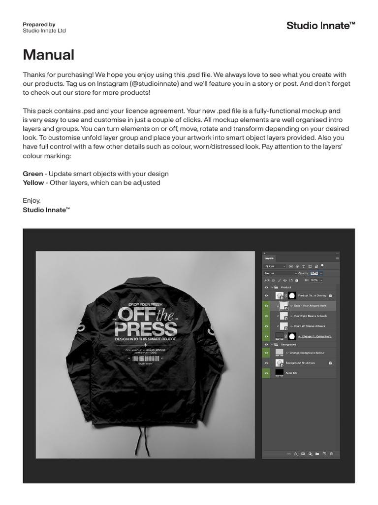 Customizable PSD Mockup Guide | PDF