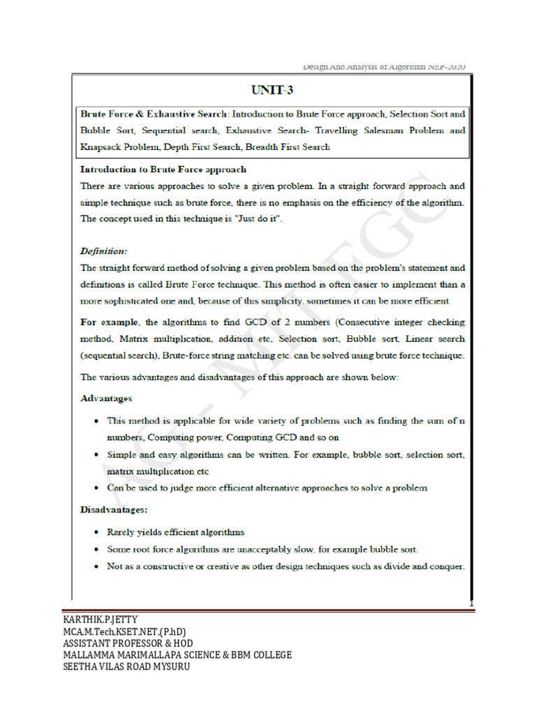 (Upload From Mobile 1758548786) DAA UNIT 3 | PDF