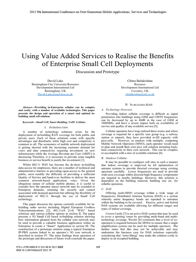 Small Cell Solutions for Enterprise Connectivity | PDF | Cellular ...