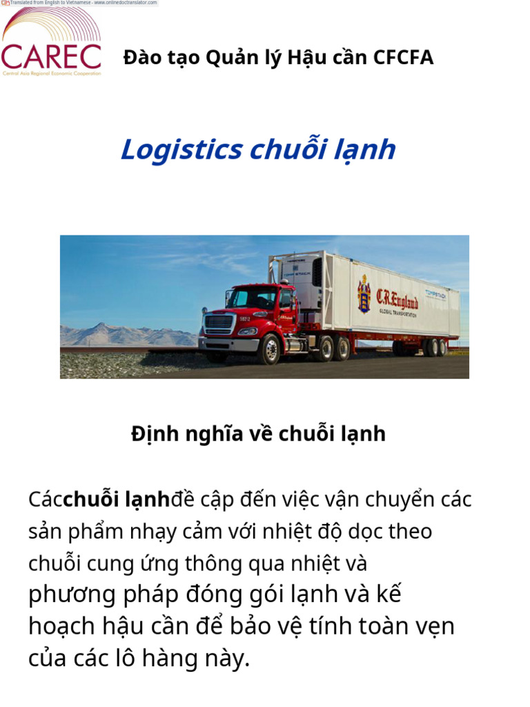 Cold Chain Logistics - En.vi | PDF