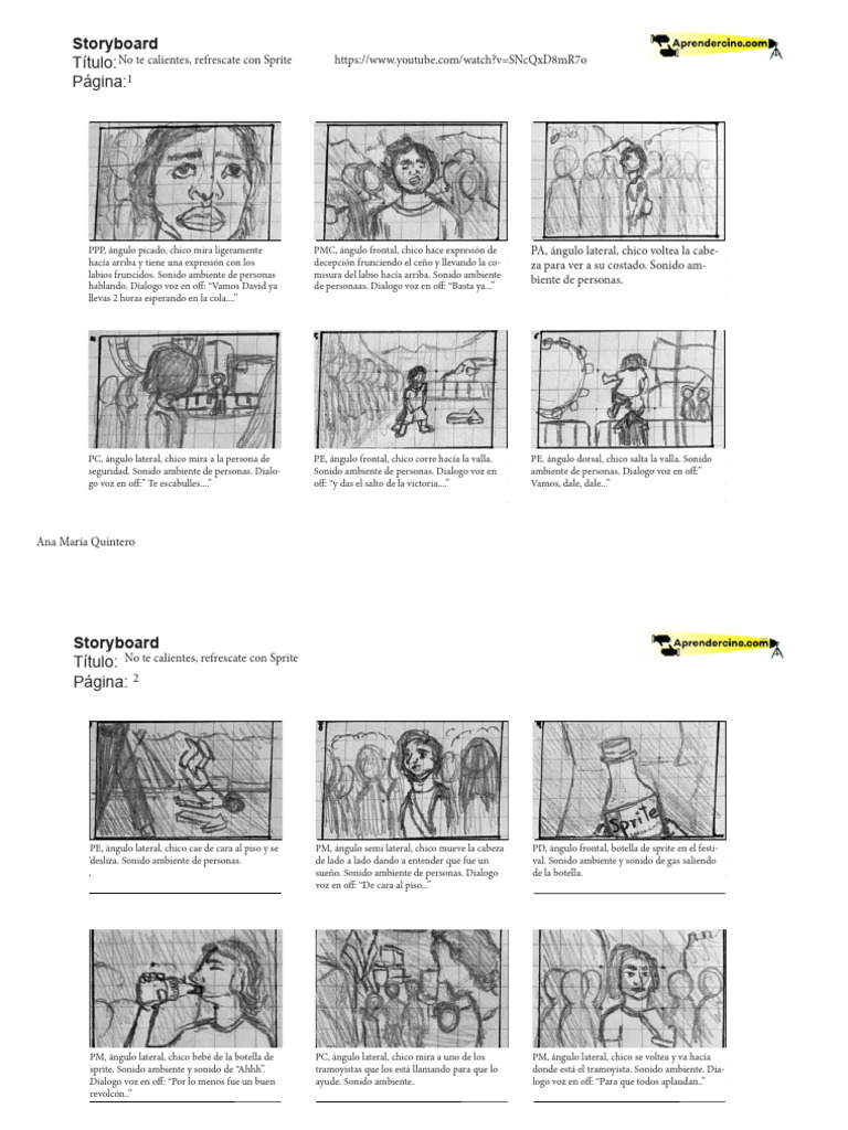 Storyboard: Refresca con Sprite | PDF