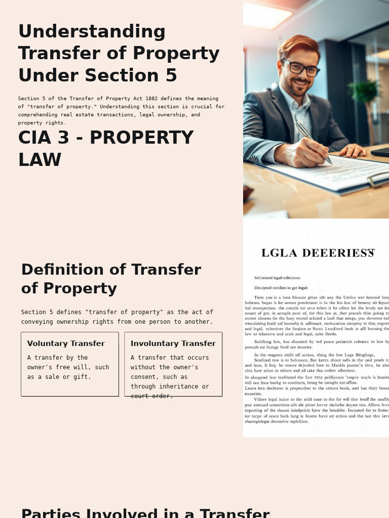 Section 5: Transfer of Property Explained | PDF | Property | Bankruptcy
