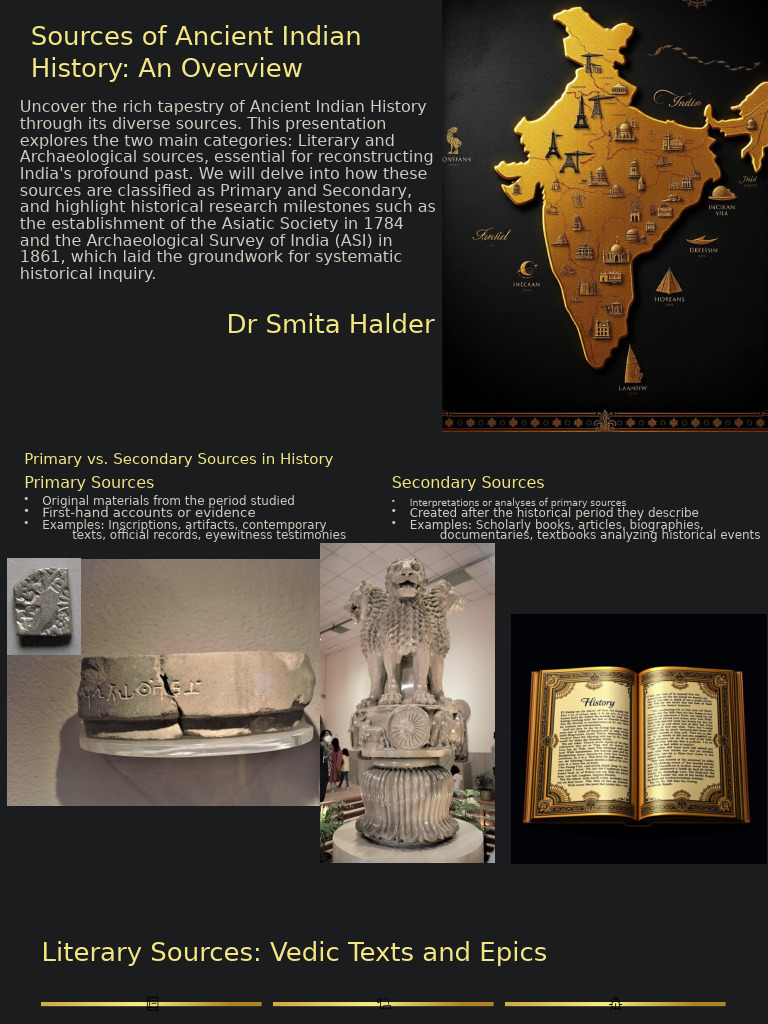 Sources of Ancient Indian History Overview | PDF | Vedas | Archaeology