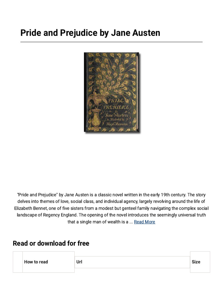 Pride and Prejudice by Jane Austen - Project Gutenberg | PDF | Project ...